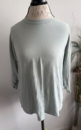 Lululemon Back in Action Long Sleeve Shirt Sage Green‎ Relaxed Fit Size 10 flaw Photo 0