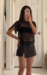 Black lace Crop top Photo 0