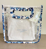 Dolce & Gabbana Light Blue Small Clear Tote Bag w/inner Pouch Purchase Gift NWOT Photo 0