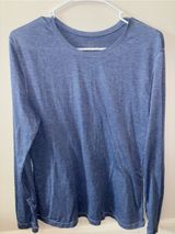 Long-Sleeve Crewneck Shirt - Blue Photo 0