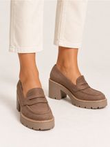 DV Dolce Vita Temecula Taupe Platform Lug Loafer Heels Women’s Size 6 Photo 0