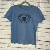 Harley-Davidson Vintage 2004 Y2K Blue Short Sleeve Tee Graphic T Shirt SZ M Bike Photo 0