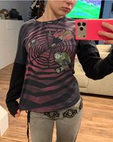 Black graphic shirt Purple Photo 0