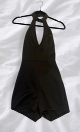 Charlotte Russe Black Halter Romper | Small Photo 0