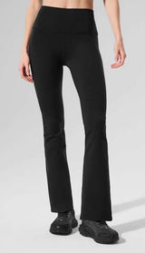 Alo Yoga High Waist Airbrush Bootcut Flare Leggings Black Size Small Yoga Pants Photo 0