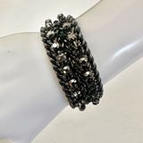 Black rhinestone chain bracelet Photo 0