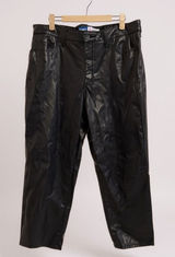Old Navy High Rise OGG Straight Faux Leather Pants Black Size 14 Photo 0