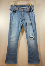 684 | Rock & Republic Kasandra Bootcut Jeans Womens 10 Distressed Light Wash Photo 0