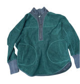 Free People FP Movement Moutain Dreamin Reversible Fleece Quarter Zip Green XS Photo 0