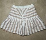 Nude & White Mini Skirt | Size Small Photo 0