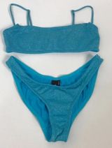 Triangl Blue Sparkle Bikini Set Photo 0