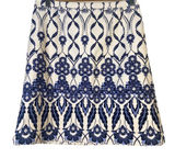J Crew Skirt Size 6 Blue Floral Pencil Cotton‎ Zip Up Office Preppy Party Casual Photo 0