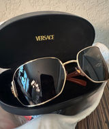 Versace Vintage Burnt Orange Sides With Case Versace Emblem On Sides Photo 0