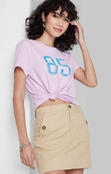 WILD FABLE Women's Skirt mini Chino High Rise Beige Size 4 Photo 0