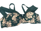 ADORE ME Green & Pale Pink Floral Bikini Top Swimsuit Bathing Suit |‎ Size 2X Photo 0