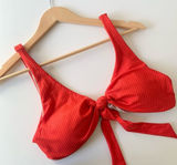 Pilyq PQ Swim Drew Knot Bikini Top Swimwear Size Large NEW Retail $80 TOP ONLY Photo 0