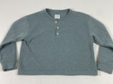 Abercrombie & Fitch Sweatshirt Womens Large‎ Blue Henley Fleece Pullover Cozy Photo 0