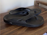 OOFOS‎ OOriginal Recovery Sandals Black Thong Flip Flops Womens 14 Mens 12 Photo 0