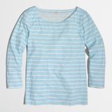 J. Crew Factory‎ Womens Blue & White White Striped Cotton Knit Top Size XS Photo 0