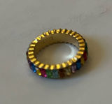 Gold multi color ring Size none Photo 0
