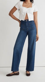 Madewell The Perfect Vintage Wide-Leg Jean Patch Pockets Sz 28 Caronia Wash $128 Photo 0