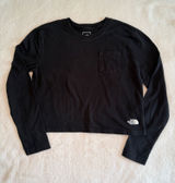 The North Face Girls Black Long Sleeves Crop Tee XL Sporty Photo 0