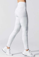 Alo Women's‎ Full Length Hi-Waisted White Camo Vapor Leggings Small Photo 0