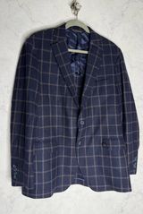 Vintage wool windowpane plaid wool cashmere sports coat Photo 0