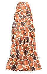 ASOS Design Satin Cowl Neck Halter Midi Tie Wrap Waist in Brown Animal, Size 8‌‌ Photo 0