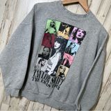 Taylor Swift‎ Eras Tour Grey Crewneck Sweatshirt Top SOLD OUT Medium Swifty Photo 0