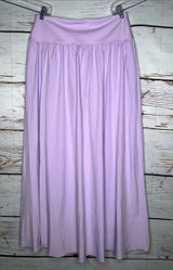 Halara NWT Size L Lilac Purple High Waisted Breezeful Maxi Skirt w/ Inner Panty Photo 0