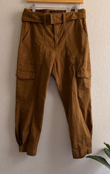 Banana Republic Cargo Tapered Utility Pants Iced Latte Size 6 Photo 0