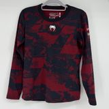 UFC Venum Performance Womens Long Sleeve Shirt Red Black Camo Graphic Size M‎ Photo 0