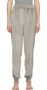 Skims Velour Jogger Pants Womens‎ Large Gray Stretch Cozy Minimalist Lounge Photo 0