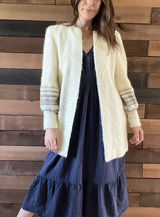 Vintage 70s AJ Seattle Mohair Blend Longline Cream Cardigan Made in USA Small Photo 0