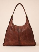 Hobo International Burgundy Distressed Leather Slouchy Shoulder Bag Photo 0