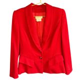 Escada‎ Margaretha Ley VINTAGE Cherry Red Cashmere Blazer Shawl Collar Womens 4 Photo 0