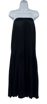 Vtg 90s Jessica McClintock Strapless Dress 4 Y2K Witchy Goth Glam Satin USA Hoco Photo 0