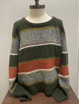Skies Are Blue Colorblock Crewneck Green Women’s Size M Photo 0