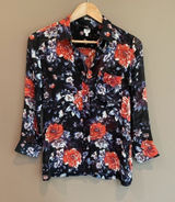 Aritzia Wilfred Silk Long Sleeve Floral‎ Blouse XXS Photo 0