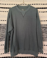 Aerie Waffle Crewneck long sleeve shirt- Slate Green Photo 0