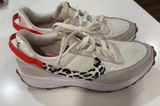 Nike Waffle Debut White Orange Leopard Swoosh DZ5201-100 Womens Size 6.5 Photo 0