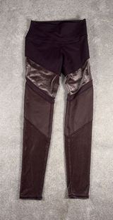 Alo Yoga Sheila High-Rise Velour-Panel Leggings Deep Purple Size M Photo 0
