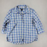 Abercrombie fitch Womens Blue and yellow plaid button‎ up shirt size M Photo 0