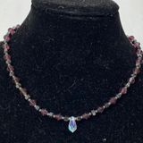 Urban Outfitters Dainty Purple Boho Beaded Necklace Minimalist Layering Jewelry New Photo 0