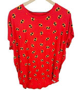 Disney Parks Authentic Womens Sz L Red Incredibles Print Short‎ Sleeved Shirt Photo 0