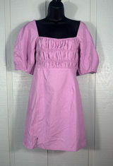 Lush Clothing Lavender Puff Sleeve Smocked Front Dress Size Medium NWT Photo 0