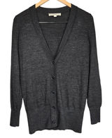 Ann Taylor LOFT Womens Small Gray V-Neck Button Front Wool Blend Cardigan 306176 Photo 0