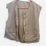 Beige Zip Vest Tan Size XS Photo 0