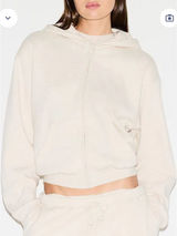 SKIMS Cotton Fleece Zip-Up Hoodie S Photo 0